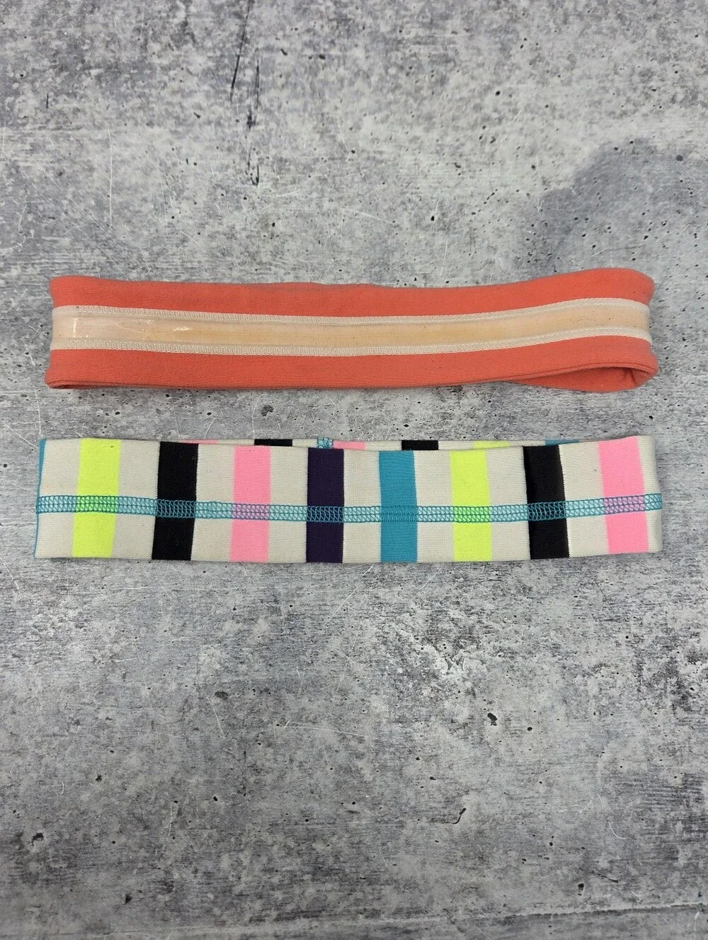 Lululemon & Ivivva Girls Headbands Coral Stripe